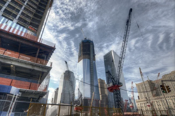 Строительство Всемирного торгового центра — стоковое фото