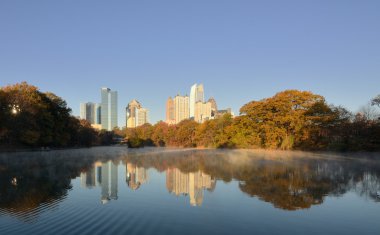 Atlanta Skyline Reflections clipart