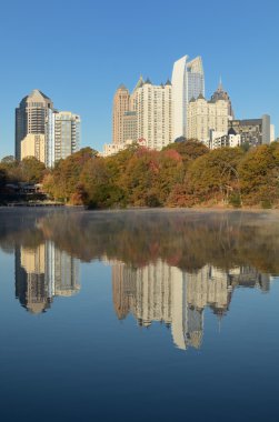 Atlanta Skyline Reflections clipart