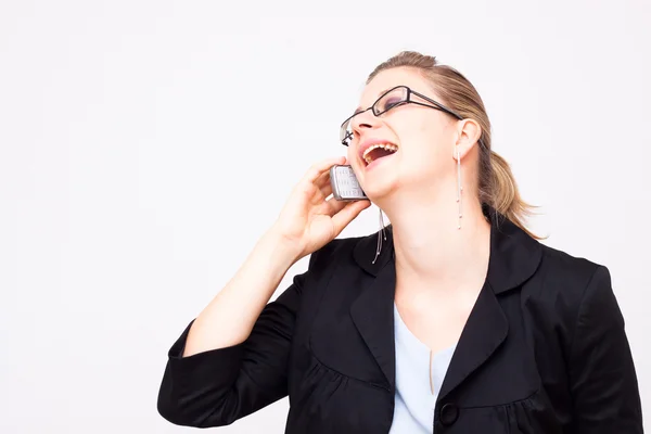 Affärskvinna som skrattar — Stockfoto
