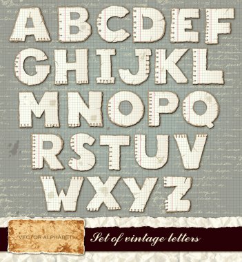Vector detailed alphabet