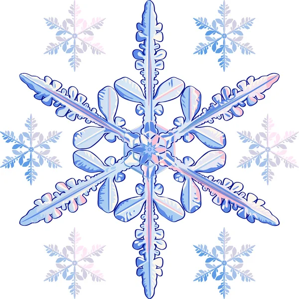 Векторная прозрачная снежинка — стоковый вектор