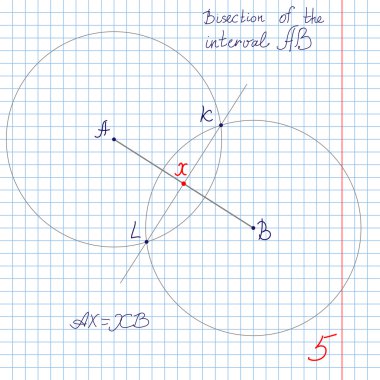 Vector, bisection of the interval clipart