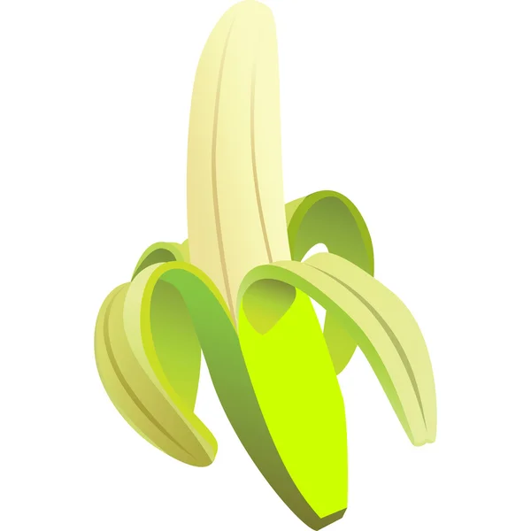 Векторный зеленый банан — стоковый вектор