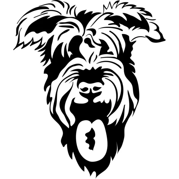 Boceto vectorial de perros de raza pura Schnauzer — Vector de stock