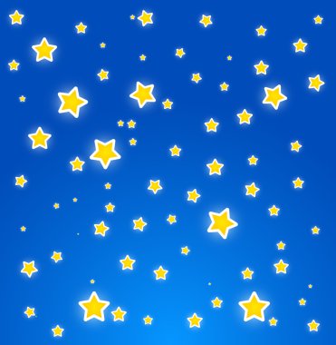 At night. Sky with stars. clipart