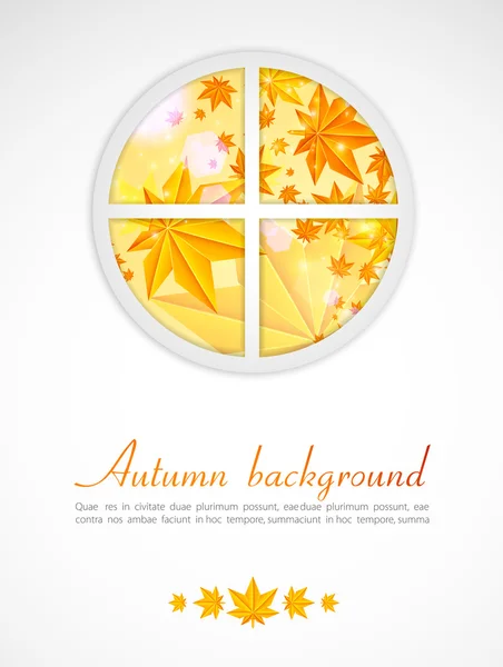 Autumn after a window — Stock Vector