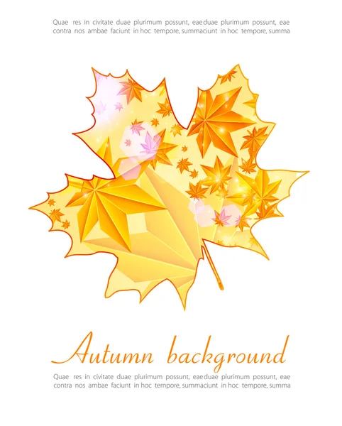 Fondo de otoño agradable con luces brillantes — Vector de stock