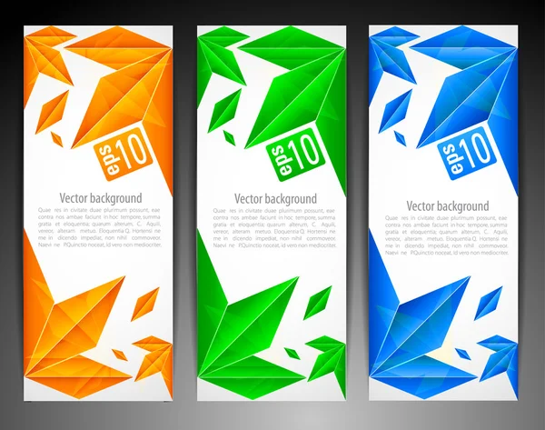 Colorido conjunto de banners web — Vector de stock