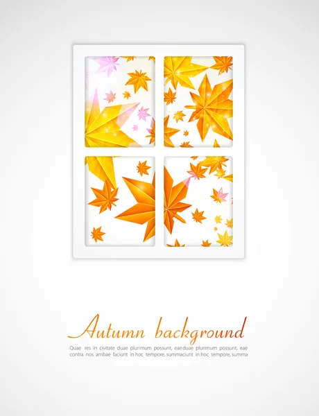 Höstens bakgrund med glödande ljus — Stock vektor