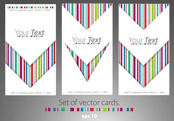 Set of cards. — Stock Vector