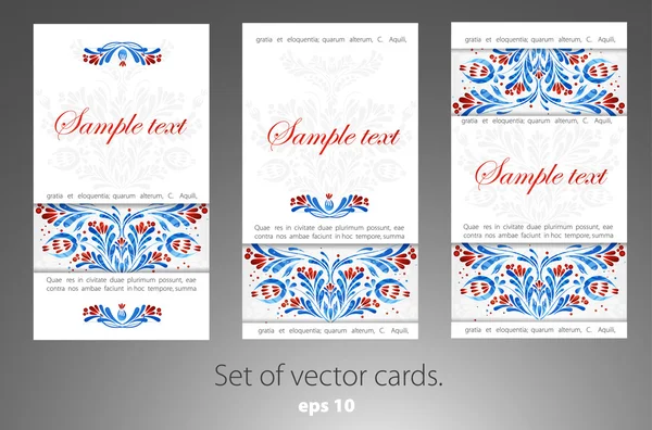 Цветочные визитки — стоковый вектор