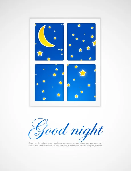 Night after a window — Stock Vector