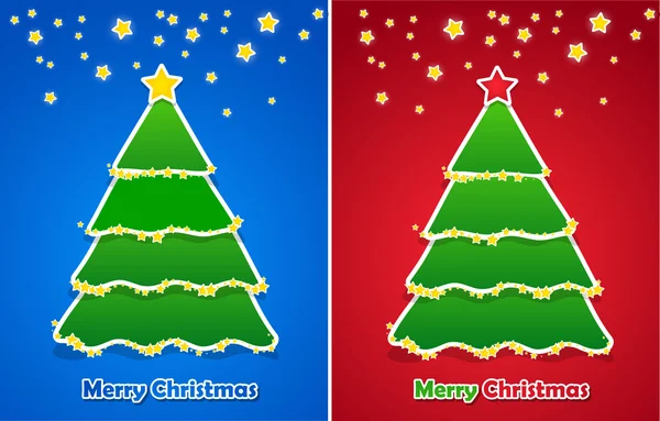 Set of color Christmas tree — Stock Vector