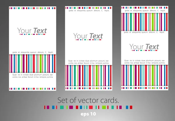 Set of cards. Royalty Free Stock Vectors