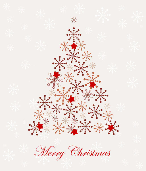 Ретро новогодняя елка из снега
