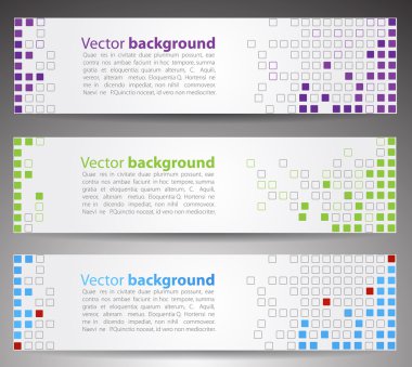 Web banners. Pixel art. Vector clipart