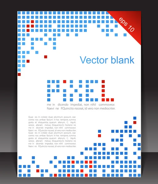 Bstract en blanco. Pixel arte . — Vector de stock