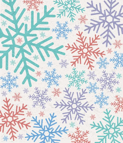 レトロなシームレスな冬のパターン、ベクトル イラスト — ストックベクタ