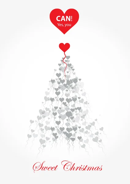 Vánoční strom. Ano můžete! — Stockový vektor