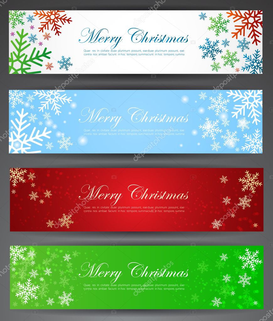 Winter theme web banners.