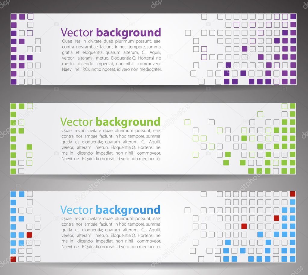 Web banners. Pixel art. Vector