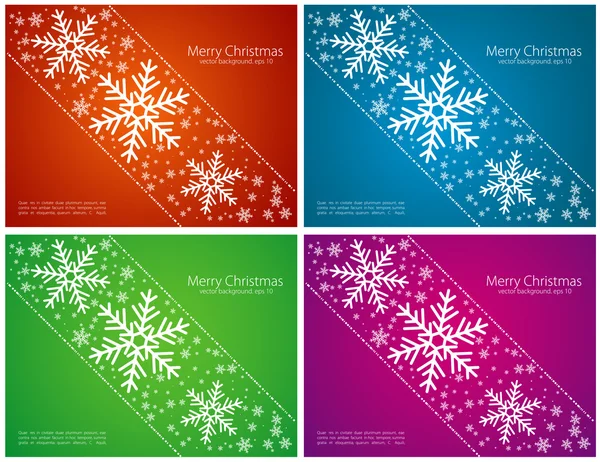 Set of abstract christmas backgrounds — Stock Vector