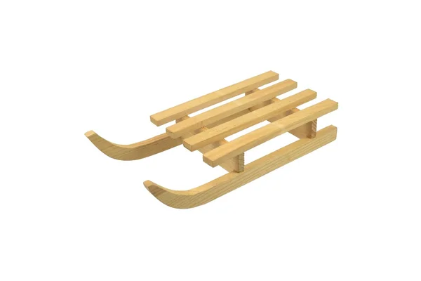 Sáně dřevěné model — Stock fotografie