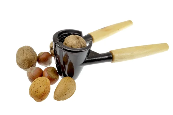 Nut cracker with nuts — Stock Photo, Image
