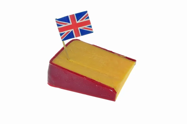 Ein Keil aus Cheddar-Käse — Stockfoto