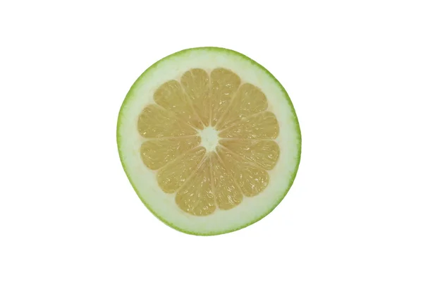 Een segment van groene grapefruit — Stockfoto