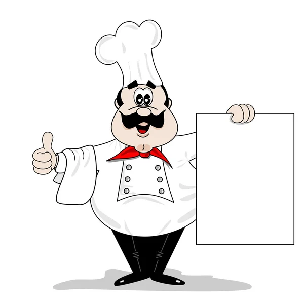 Cartoon chef kok — Stockvector