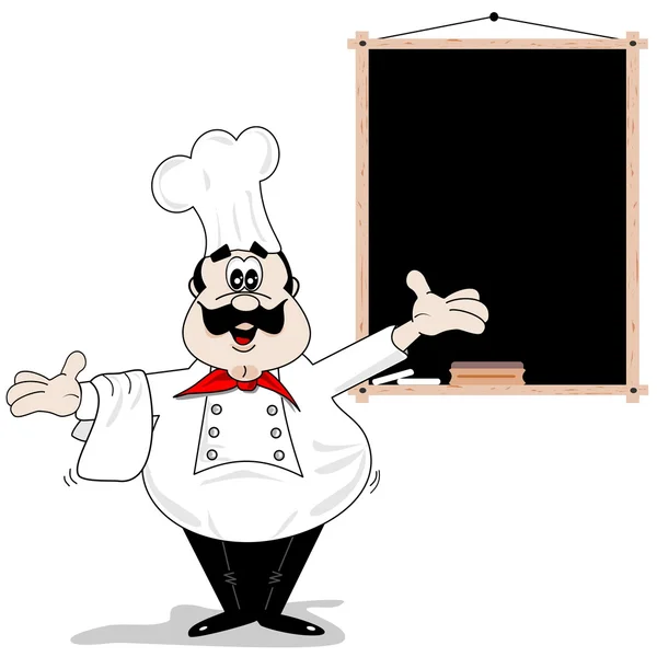 Karikatür şef aşçı — Stok Vektör