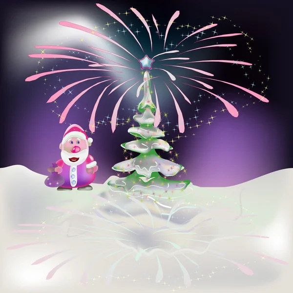 New Year at the North Pole — Stock Vector