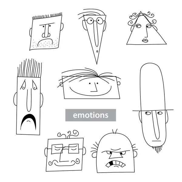 Emotion-vector-set — Stock Vector