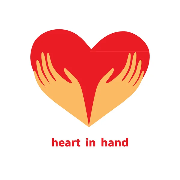 Coração na mão —  Vetores de Stock