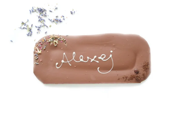 Barra nominal de chocolate — Foto de Stock