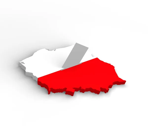 Mapa polski - polska - wybory 2011 - głosowanie Stock Picture