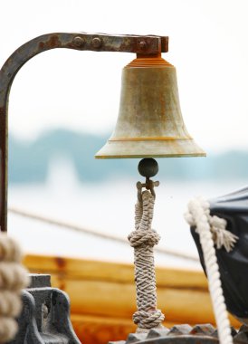 Bell on sailing ship clipart