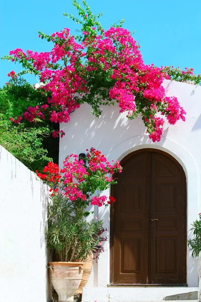 stock image Door in Lindos - island Rhodes, Greece