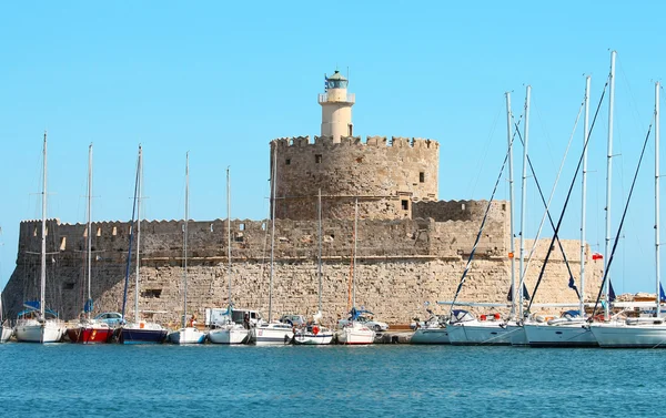 stock image Fort Saint Nicholas, Rhodes, Greece.