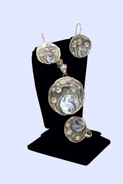 Earrings and pendant — Stock Photo, Image