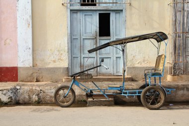 Cuba bike taxi clipart