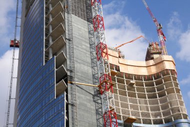 Skyscraper construction clipart