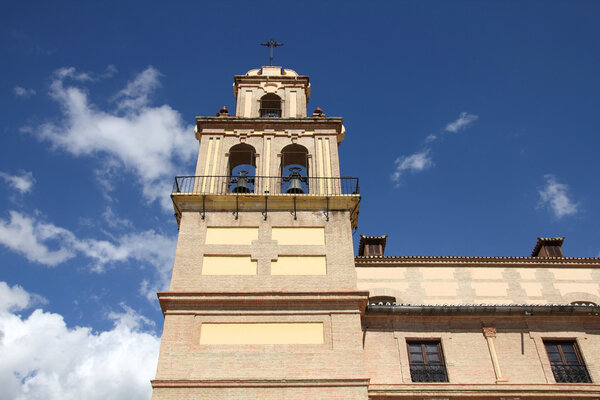 Malaga in Andalusia, Spain. Santuario square - old religious landmark.