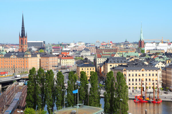 Stockholm, Sweden. View of famous Gamla Stan (the Old Town).