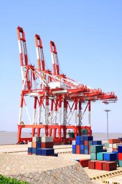 Port Cargo Cranes clipart