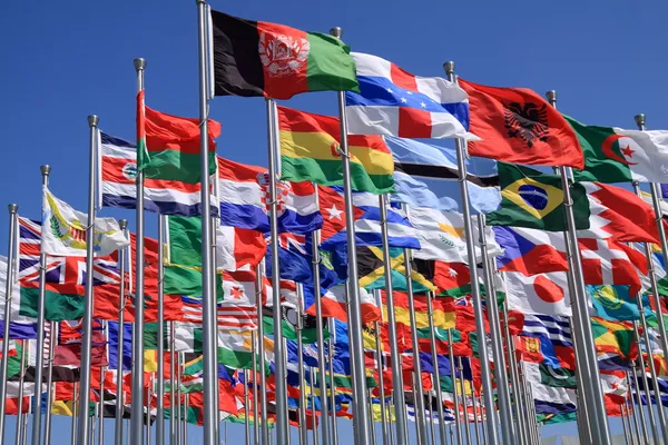 Le bandiere nazionali in tutto il mondo — Foto Stock
