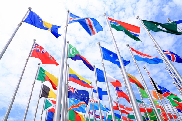 The national flags all over the world Royalty Free Stock Images