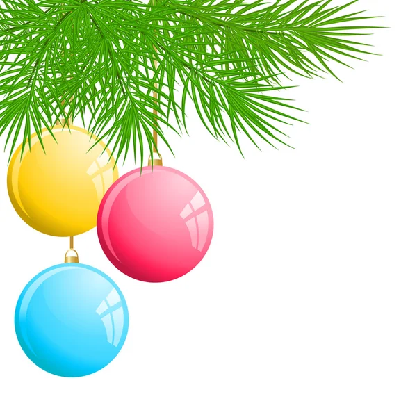 Fond de Noël avec des balles. Illustration vectorielle . — Image vectorielle